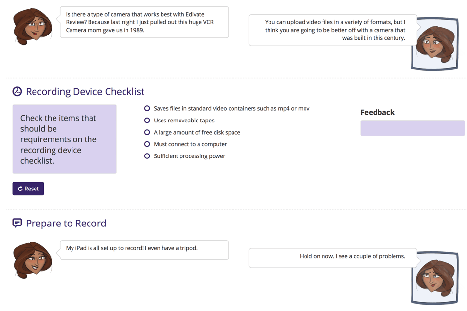 Multiple Choice with Feedback